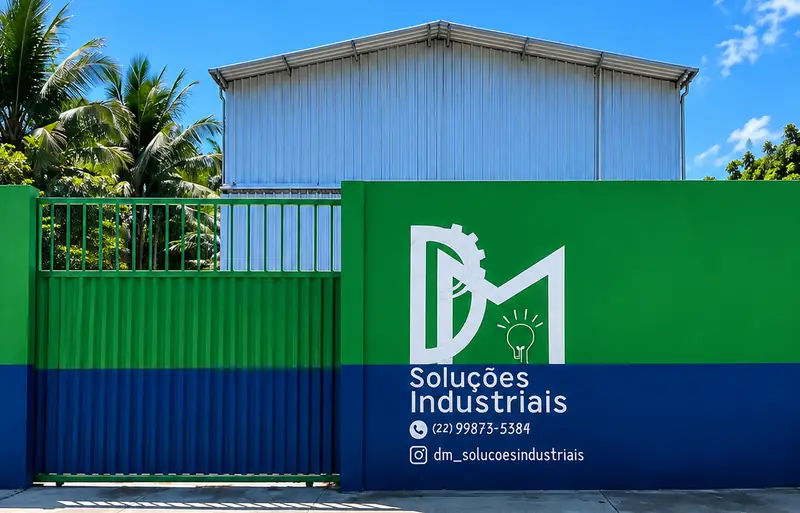 Fachada da sede da DM Soluções Industriais no Lagomar, em Macaé
